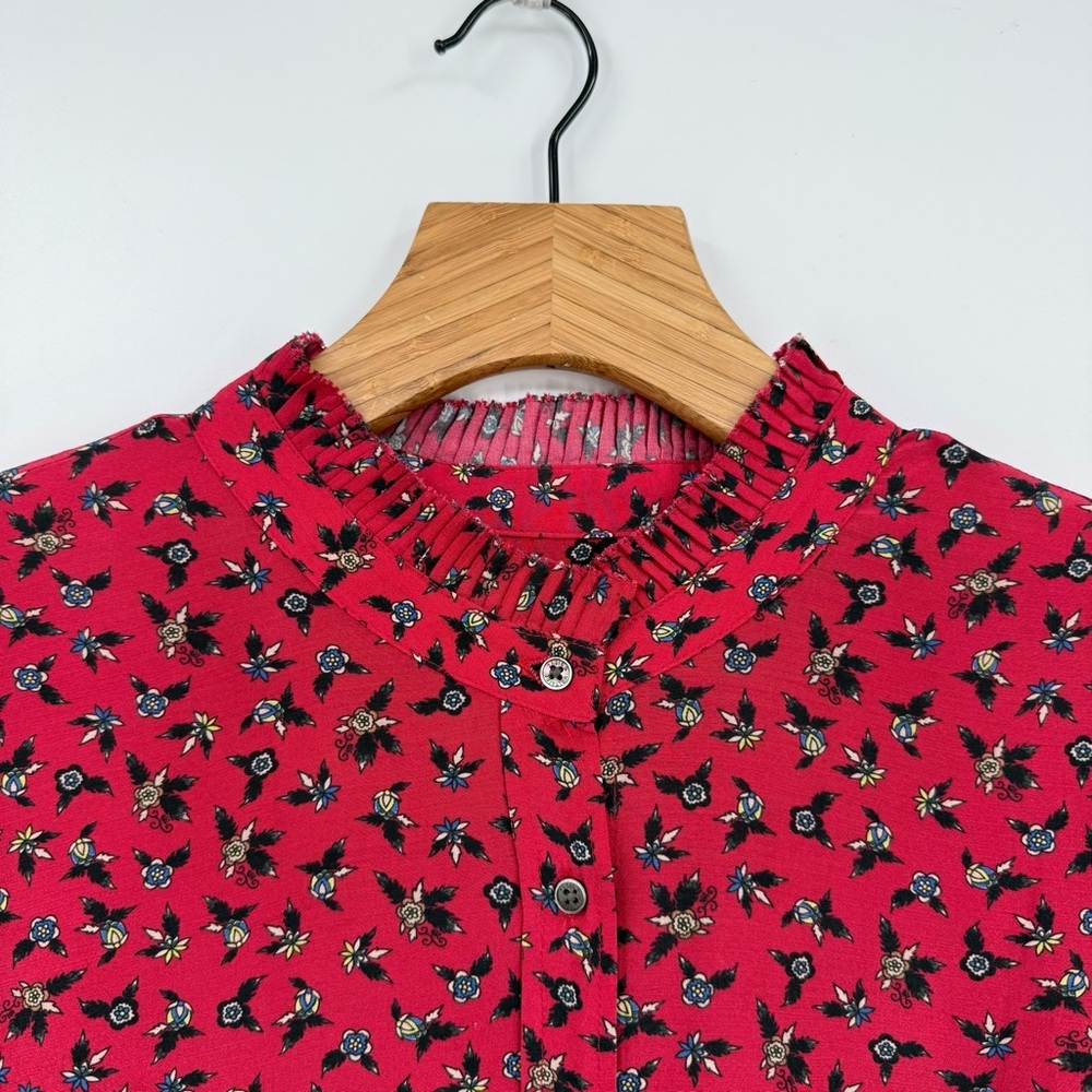 Zadig & Voltaire Tamis Liberty Floral-Print Button-Down Shirt Size M - Picture 8 of 12